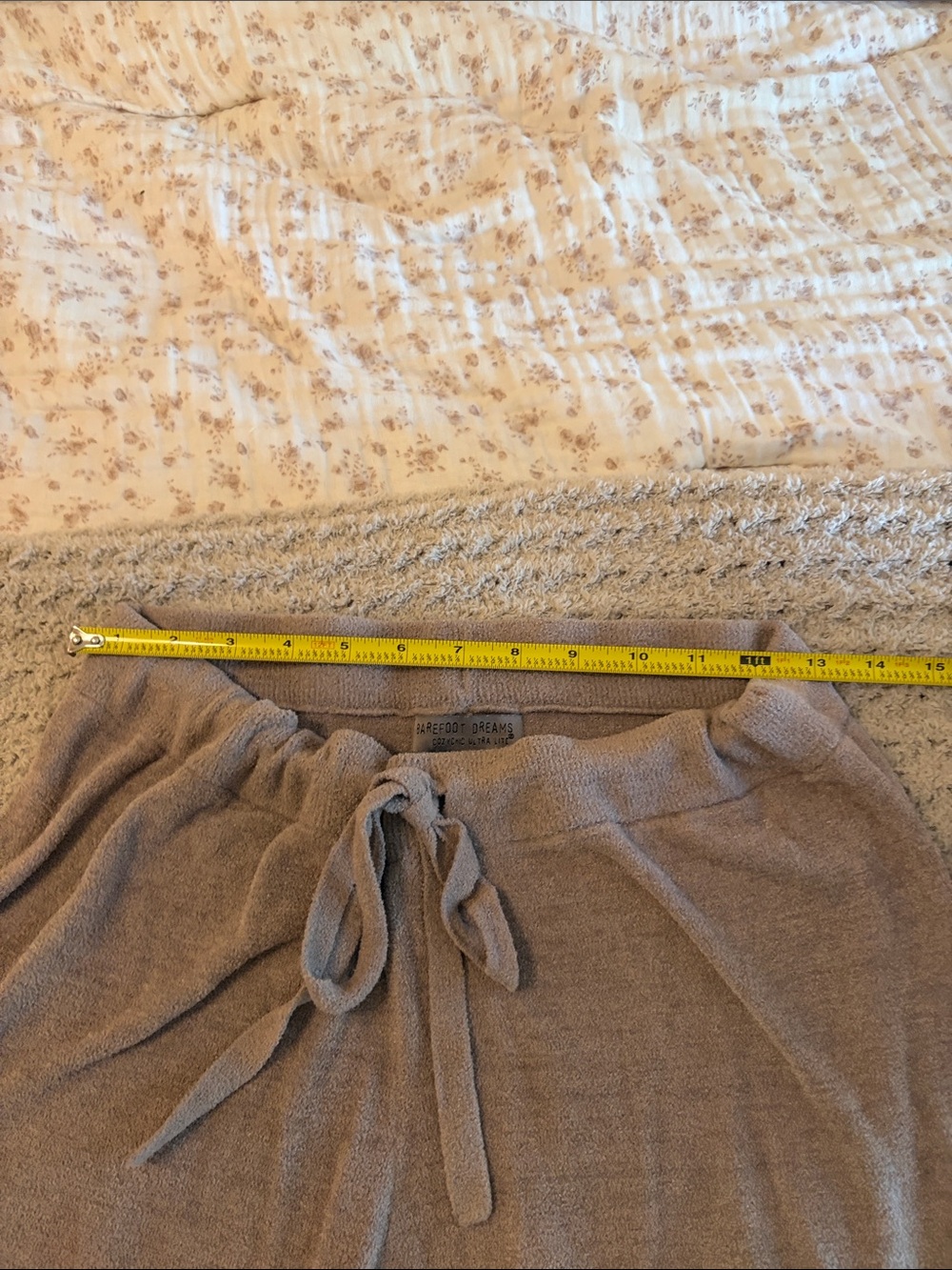 Barefoot Dreams Taupe Sweatshirt and Pants/Cozy Pajama Set - Picture 9 of 17